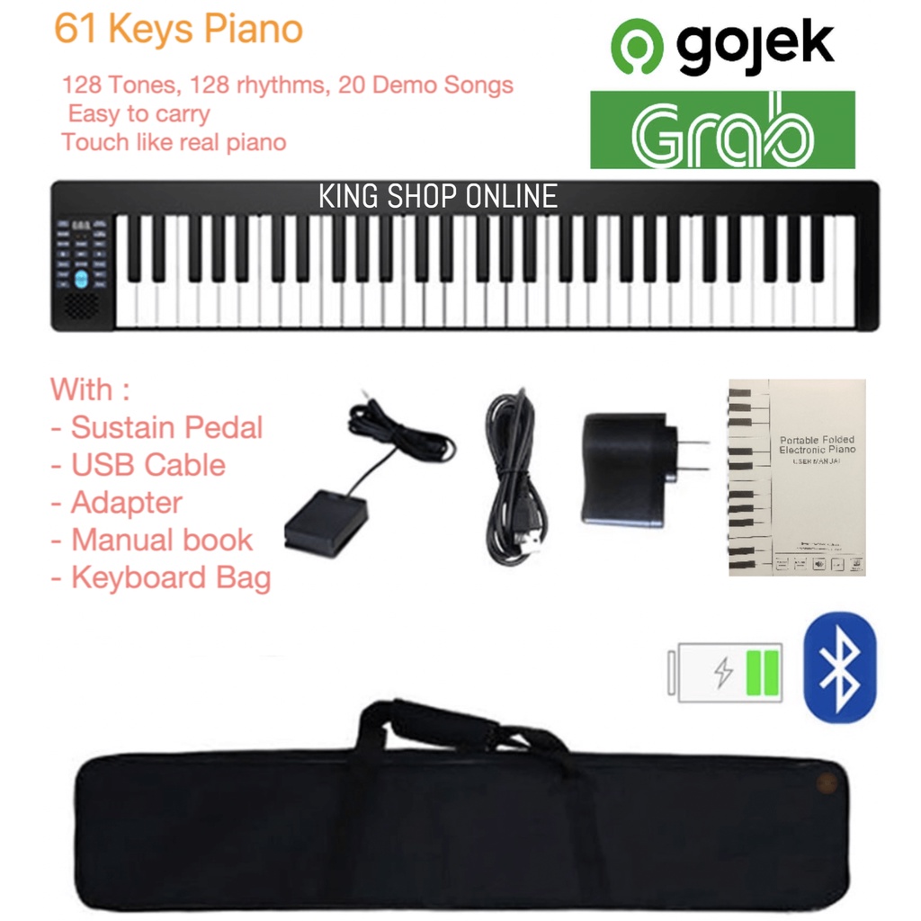 Jual Electronic Piano 61 Keys electric piano keyboard MIDI Digital