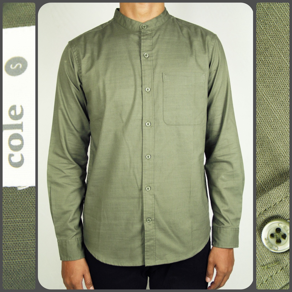 Jual Baju Muslim Pria Lengan Panjang COLE Olive Green 14 Pakaian