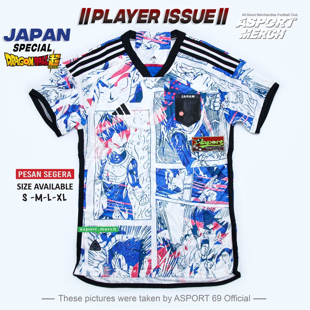 Jual JAPAN DRAGONBALL PLAYER ISSUE JERSEY BOLA JEPANG SPECIAL ANIME