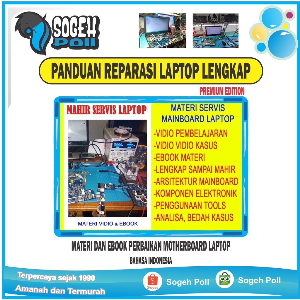 Jual MATERI SERVIS MAINBOARD LAPTOP UNTUK TEKNISI MAHIR HANDAL