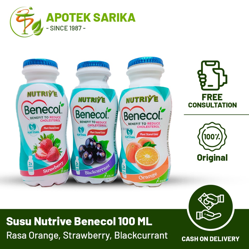 Jual Susu Nutrive Benecol 100 ML Orange, Strawberry, Blackcurrant ...