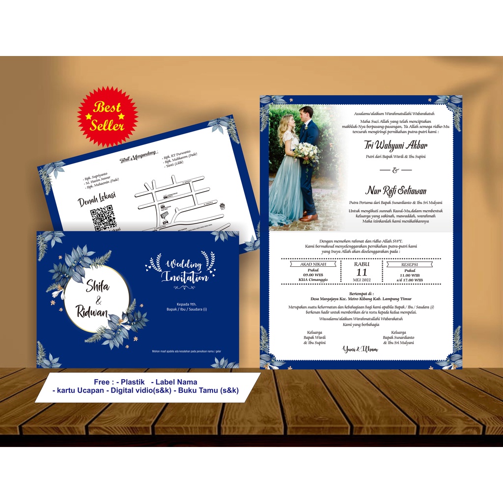 Jual UNDANGAN PERNIKAHAN NGUNDUH MANTU FREE FOTO | Shopee Indonesia