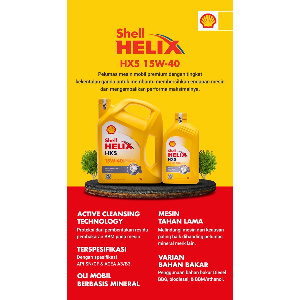 Jual oli mesin bensin Original Barcode scan Shell Helix HX6 10w-40 4 ...