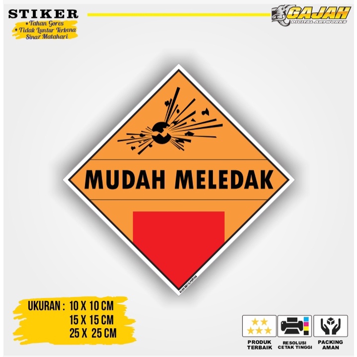 Jual Stiker Simbol Label K3 Limbah B3 Hazmat Mudah Meledak Shopee Indonesia 6959