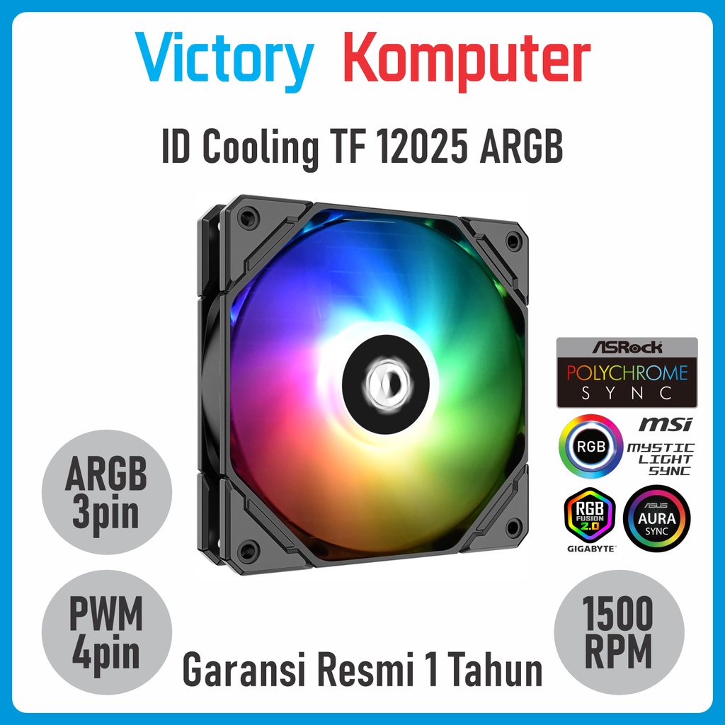Jual IDCooling TF-12025 ARGB 120mm PWM Fan ID-COOLING TF 12025 ARGB Fan ...
