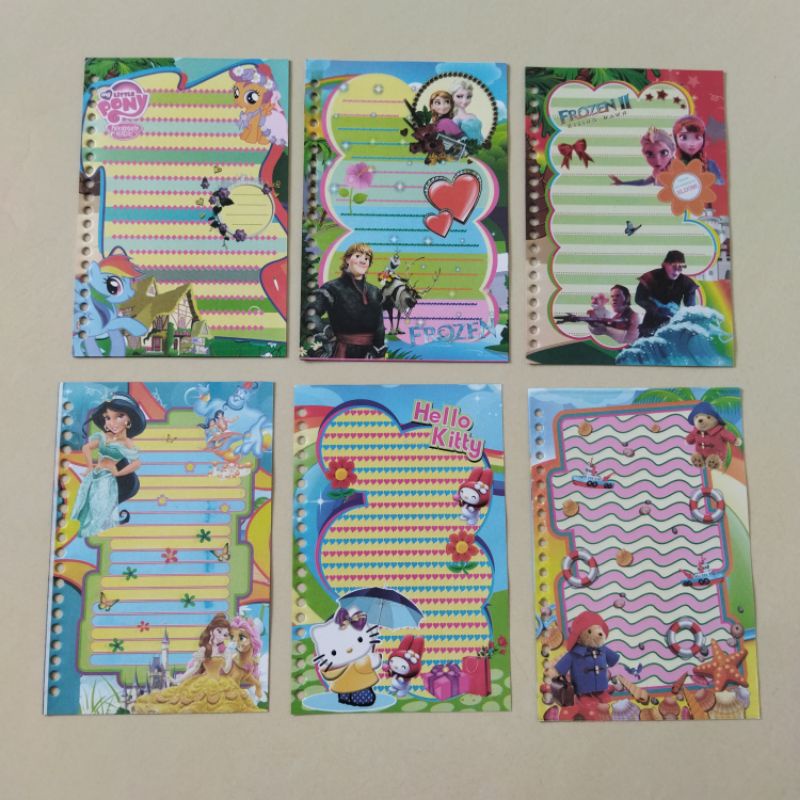 Jual Loose Leaf Kertas Isi Binder A5 / Binder Lucu / Binder Langka Non