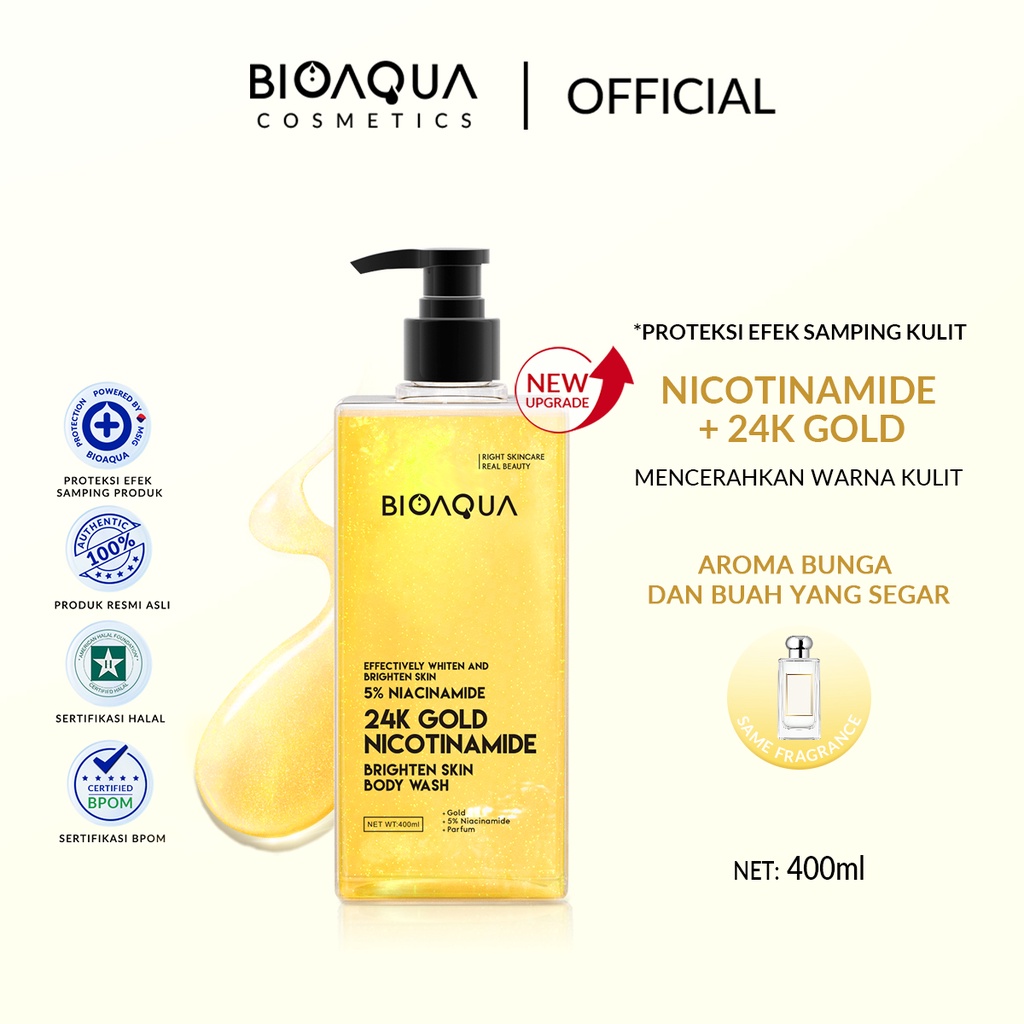 Jual 【BPOM】Bioaqua Cosmetics Whitening Body Wash Sabun Mandi Cair 400ml