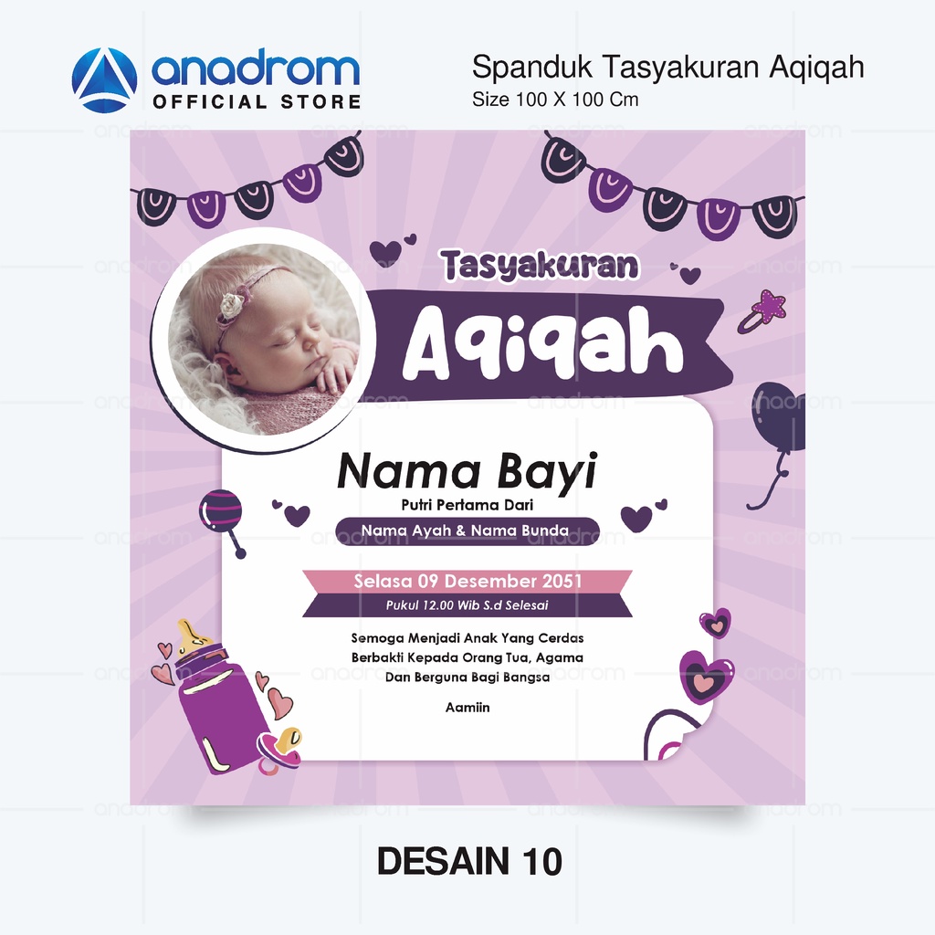 Jual Spanduk Tasyakuran Aqiqah Untuk Anak Perempuan | Banner Aqiqah ...