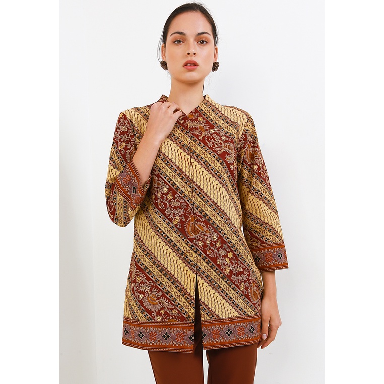 Jual Danar Hadi Blouse Batik Motif Lereng Modang - Cokelat | Shopee ...