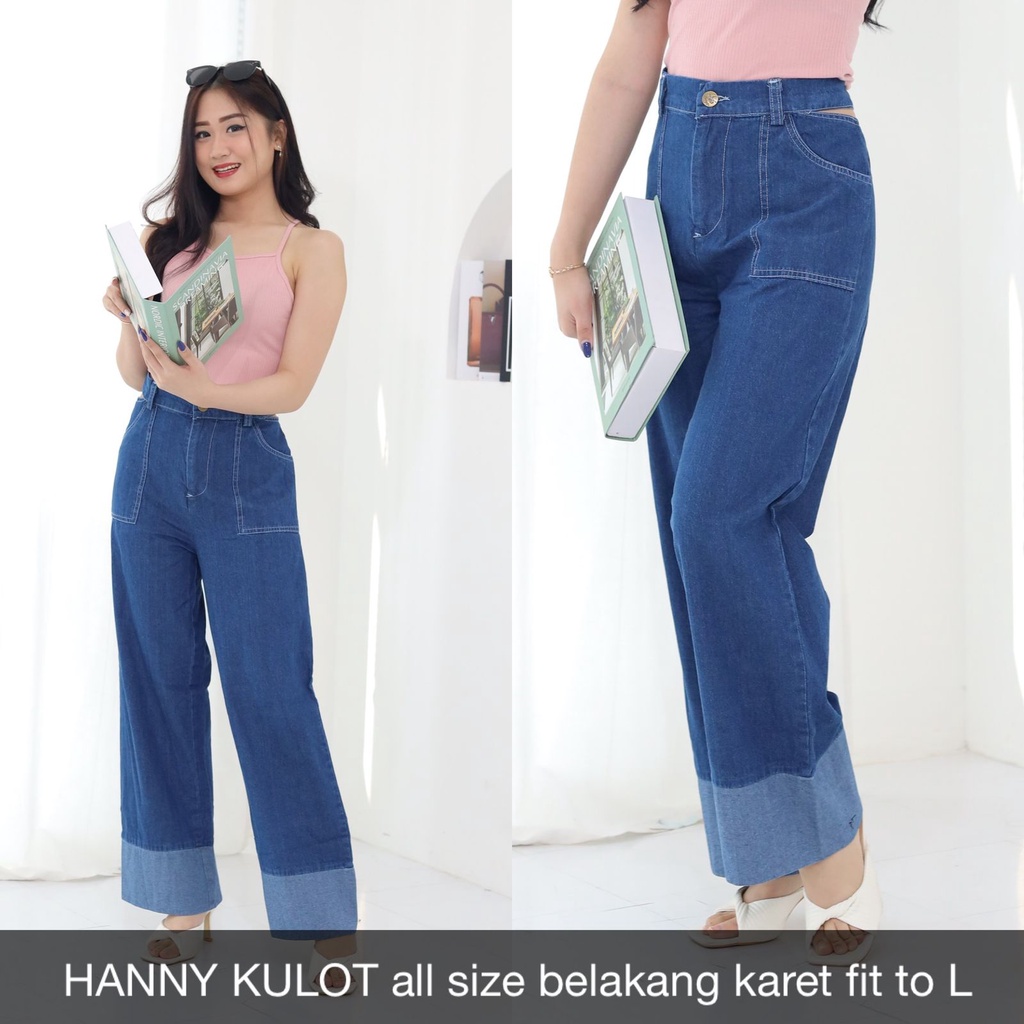 Jual Celana Jeans Wanita Hanny Kulot Shopee Indonesia