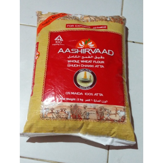 Jual Tepung Gandum / Atta AASHIRVAAD 2kg Shopee Indonesia
