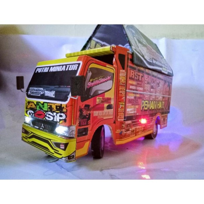 Jual Promo Miniatur Truk Oleng Kayu Full Variasi Mobil Oleng Truk