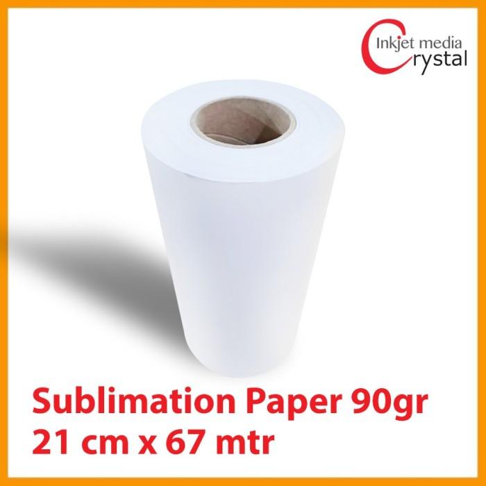 Jual Kertas Sublim Sublime Sublimation Paper 90gr 21cm X 67mtr Roll