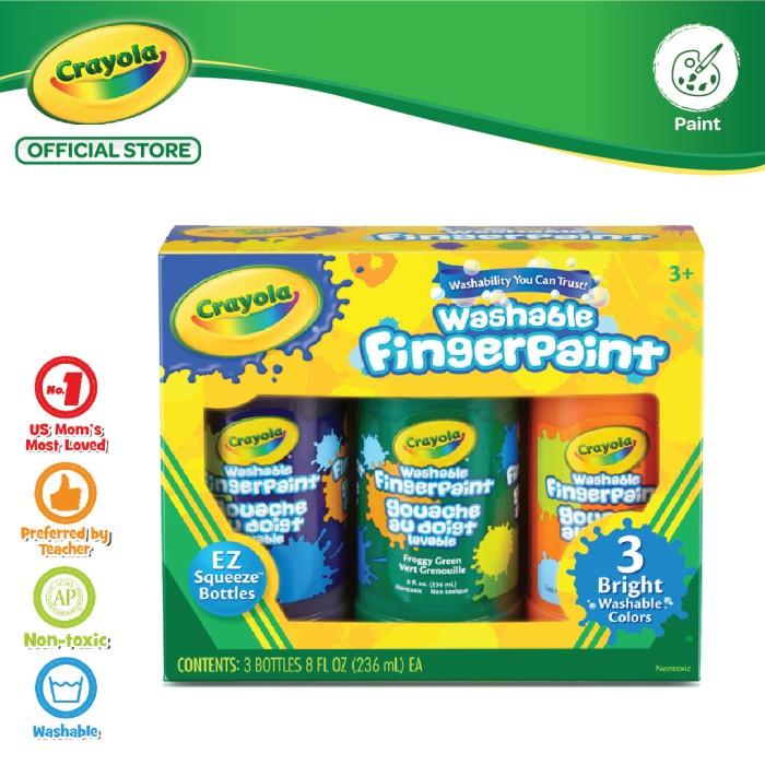 Jual Crayola Washable FingerPaint - 3 Secondary Colors Best Seller ...