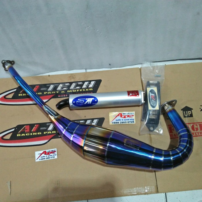 Jual Knalpot Aitech Original Pelangi Bluemoon Ninja R Rr Ss Model Cobra ...