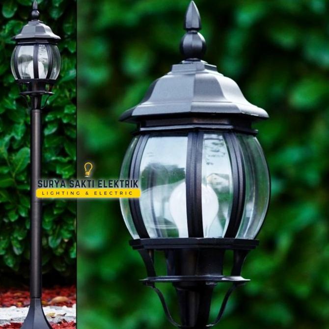 Jual Lampu Hias Taman Standing Outdoor Lengkap Tiang Model Klasik