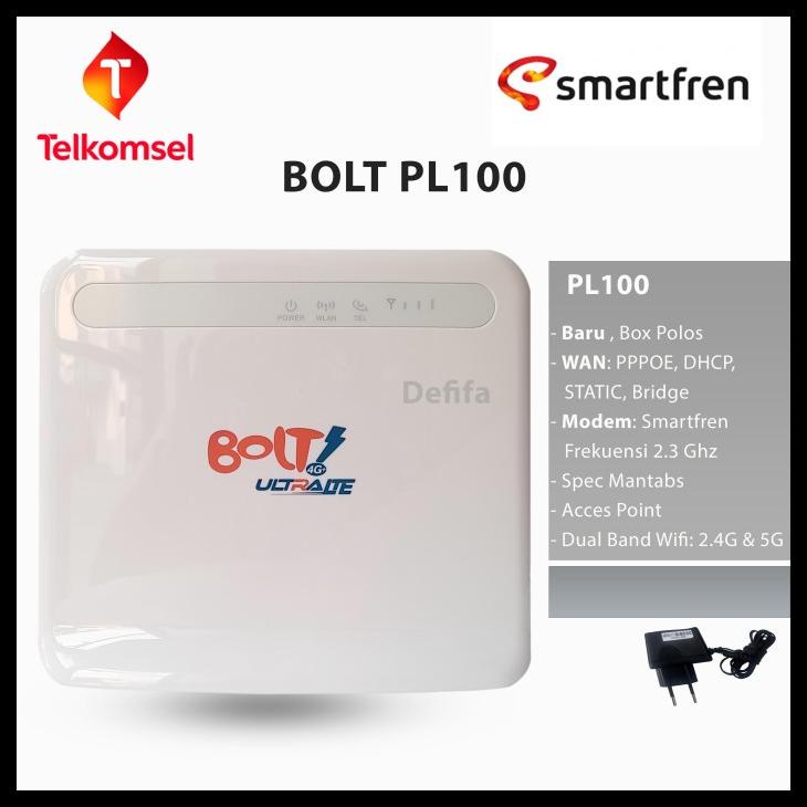 Jual MODEM ROUTER WIRELESS WIFI BOLT PL100 4G LTE DUAL BAND 2.4G 5G ...