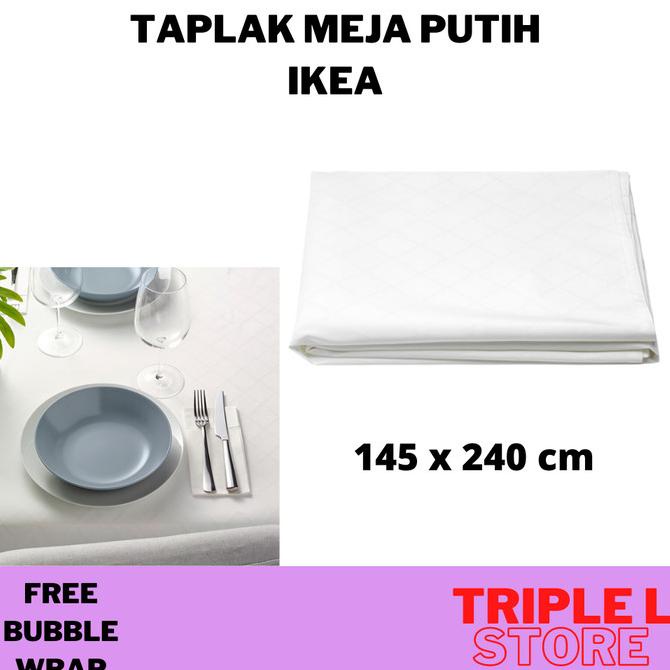 Jual Taplak Meja Makan Putih Polos White Tablecloth X Cm Fklg Shopee Indonesia