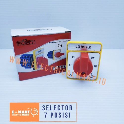 Jual FORT Selector Switch Rotary VOLT 7 Posisi SFT20 3P RN-SN-TN-0-RS ...