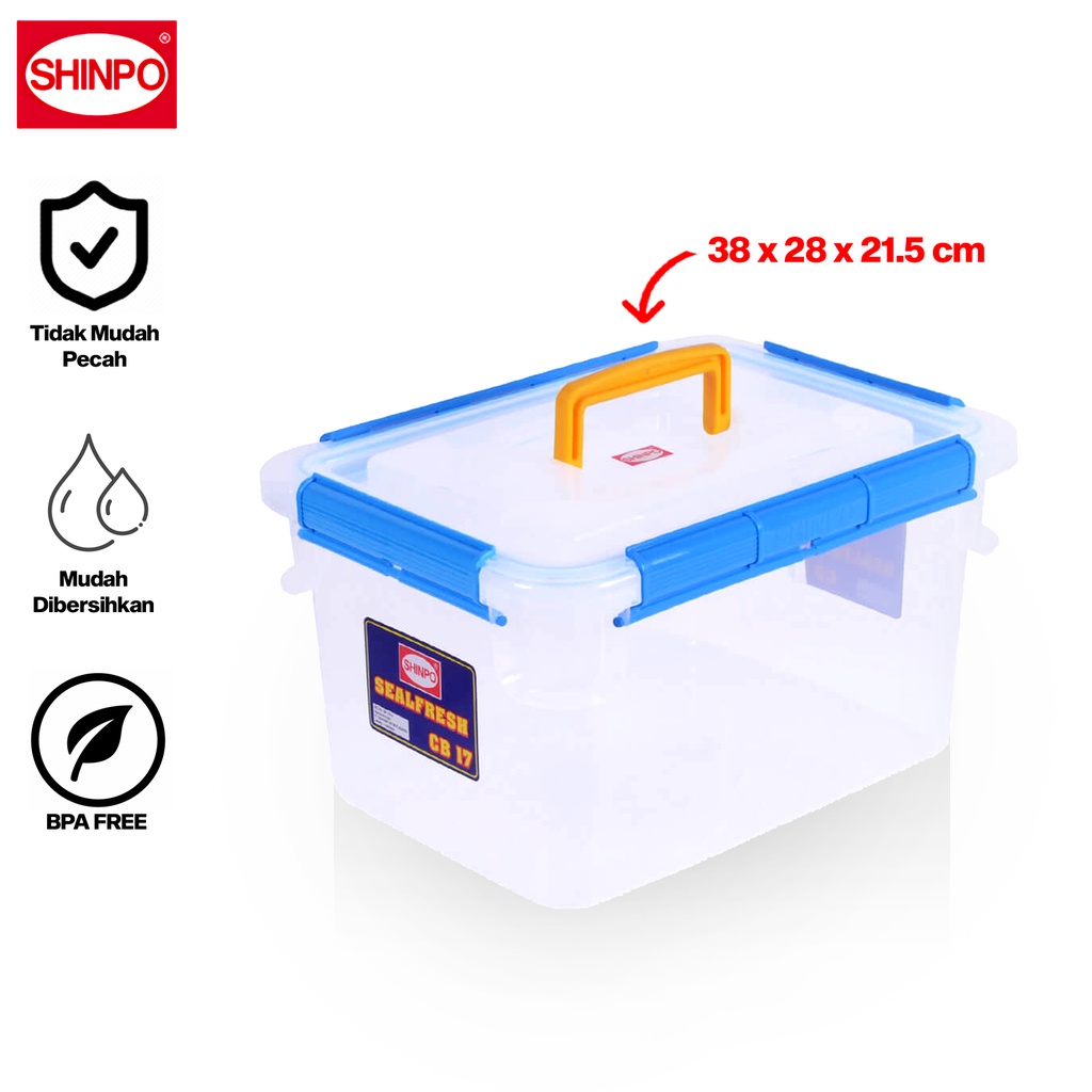 Jual SHINPO Sealfresh Multipurpose Storage Container Box Plastik CB 17 ...