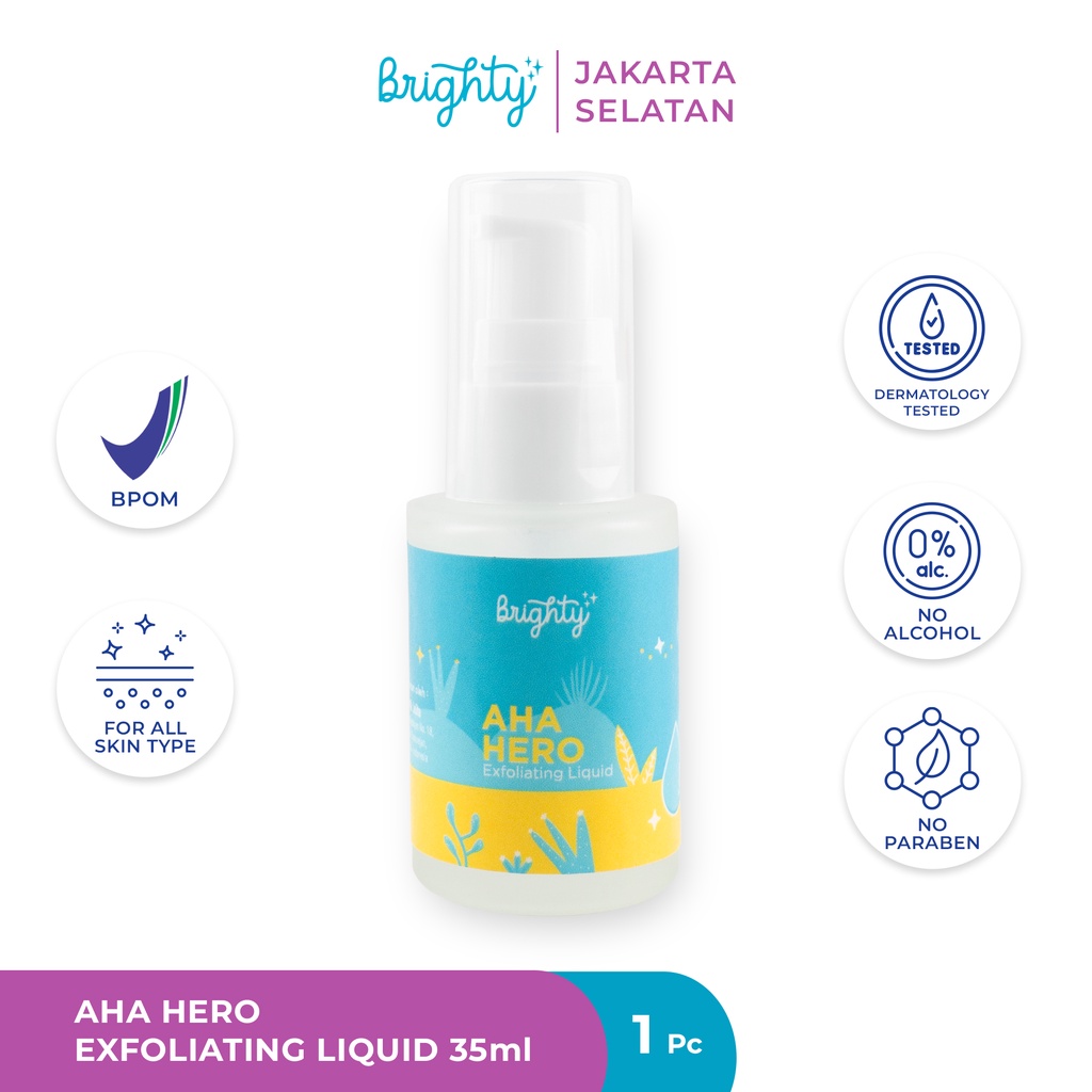 Jual Brighty AHA HERO Exfoliating Liquid (Serum Pencerah Ketiak / Jerawat Punggung / Back Acne
