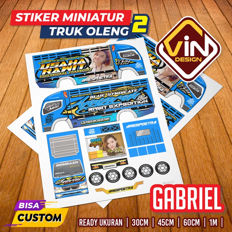 Jual Stiker Miniatur Truk Gabriel Pola Sticker Miniatur Truck Oleng Shopee Indonesia