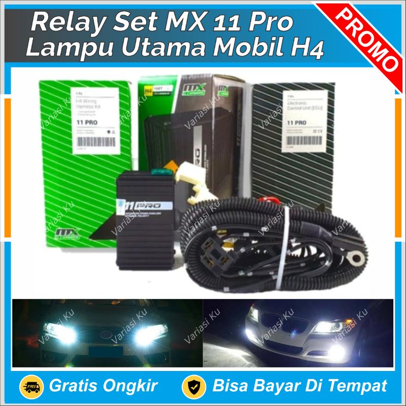 Jual KABEL RELAY SET LAMPU UTAMA MOBIL H4 MX 11 PROFESIONAL SERIES