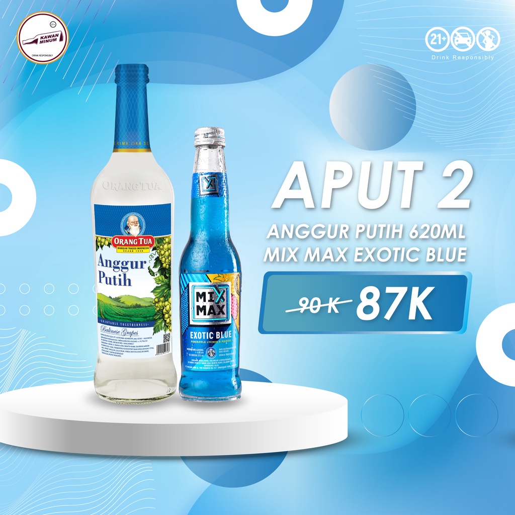 Jual APUT 2 (Anggur Putih 620mL + Mix Max Exotic Blue) | Shopee Indonesia