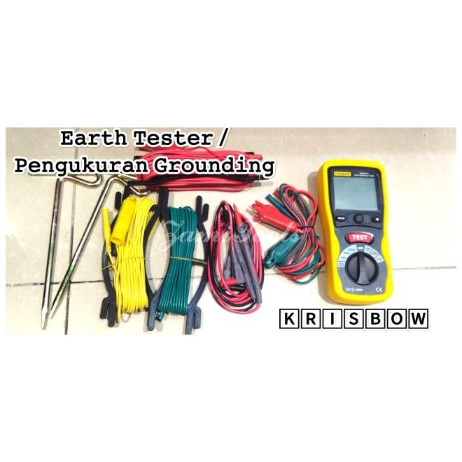 Jual Alat Ukur Earth Tester/ Pengukuran Grounding Tester Krisbow Shopee Indonesia