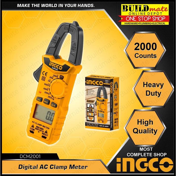 Jual Ingco Dcm2001 Tang Ampere Digital Heavy Duty Clamp Meter