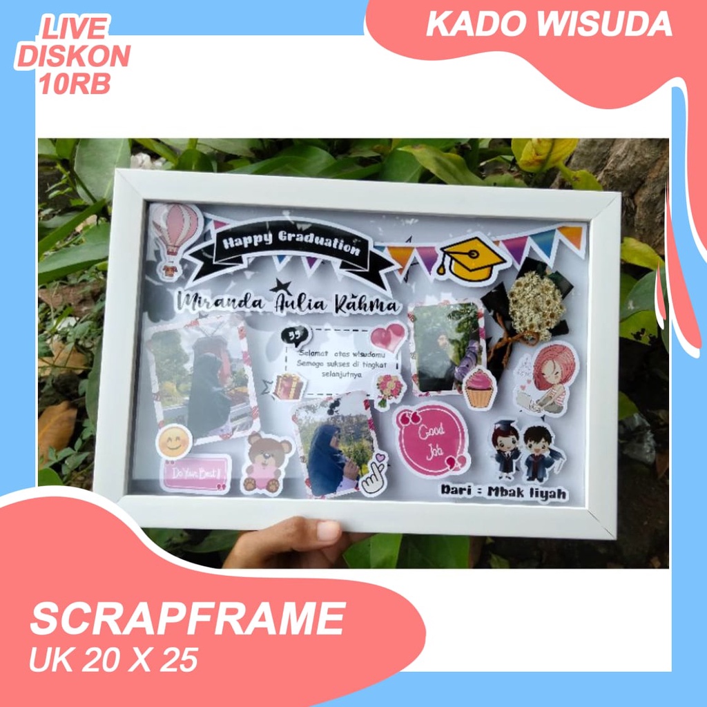 Jual MAHAR FRAME A4 BACKGROUND AKRILIK BINGKAI PERNIKAHAN ACRYLIC