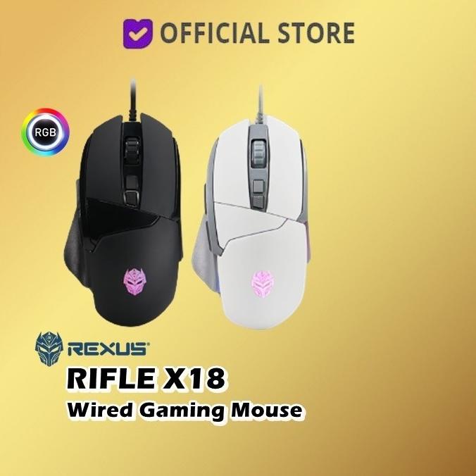 Jual Rexus Xierra RIFLE X18 Ergonomic Gaming Mouse Wired X 18 | Shopee ...