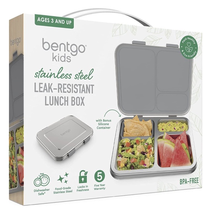 Jual Bentgo Kids Stainless Steel Leak-Resistant Lunch Box (Grey ...