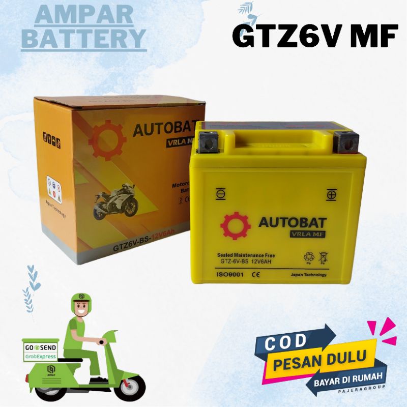 Jual Aki Motor Vario 125, Cbr150, Pcx150, Vario150, GTZ6V MF ACCU
