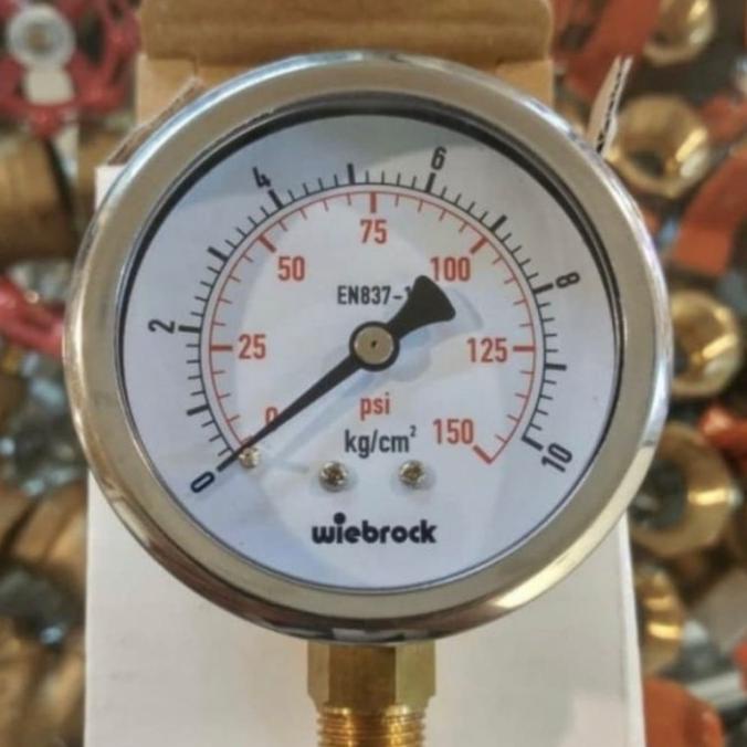 Jual PRESSURE GAUGE 010 BAR 4 INCH STAINLESS Shopee Indonesia