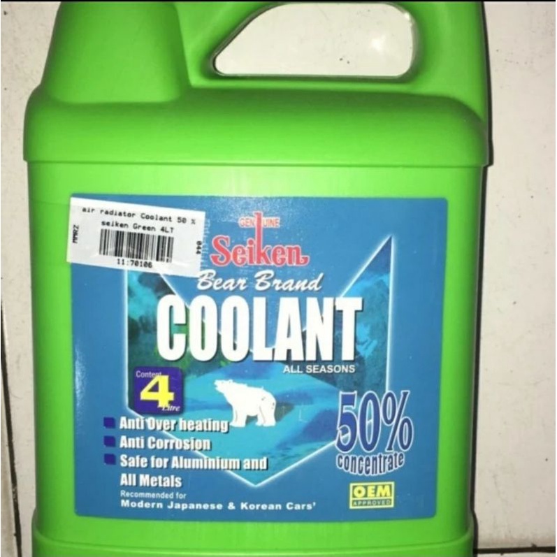 Jual Air Radiator SEIKEN 50% Concentrate Hijau / Green - 4L / 4liter ...