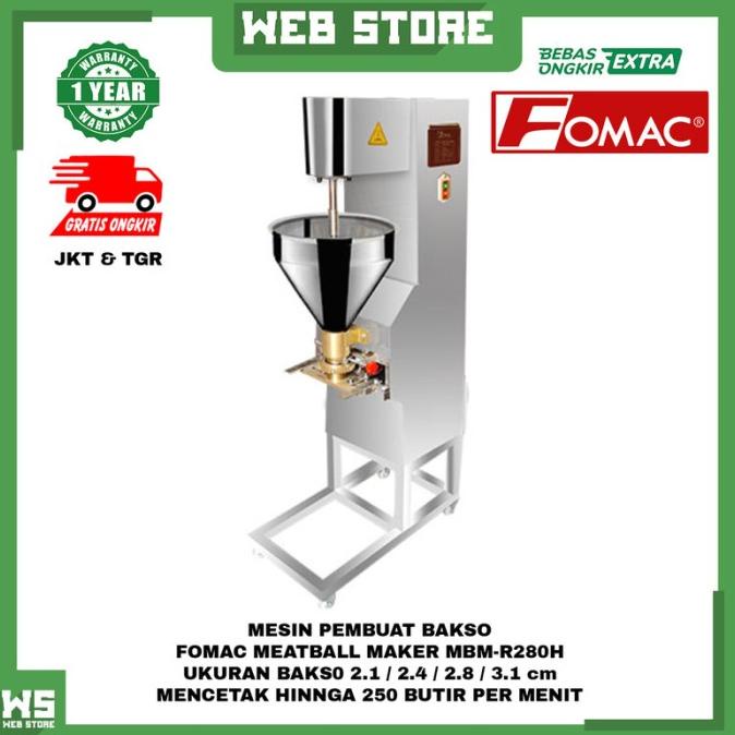 Jual Mesin Pembuat Cetak Bakso Meat Ball Maker Fomac Mbm R280h