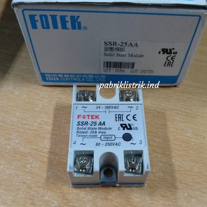 Jual Solid state relay SSR 25AA 25 AA SSR25AA Fotek original Taiwan ...