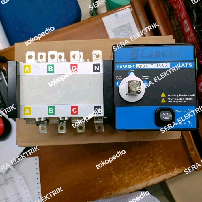 Jual Ready LARKIN LTS4-G 4P 100A Automatic PLN Genset / COS / Ohmsaklar ...