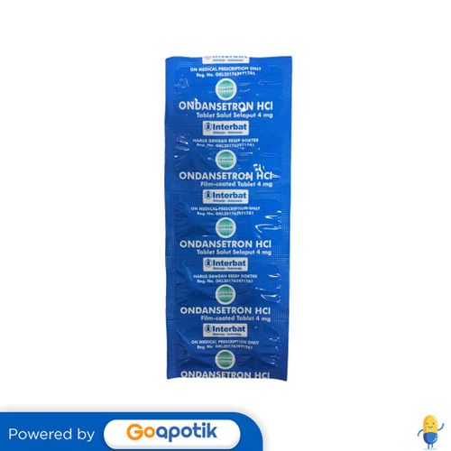 Jual ONDANSETRON HCL INTERBAT 4 MG STRIP 10 TABLET | Shopee Indonesia