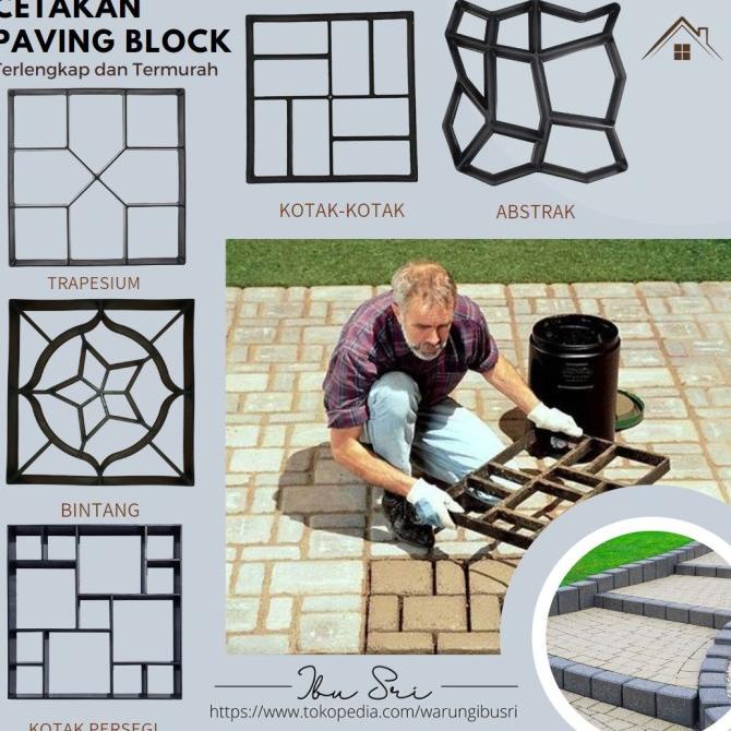 Jual Cetakan Paving Blok Atau Cetakan Semen Paving Block Mudah Dan Praktis Shopee Indonesia