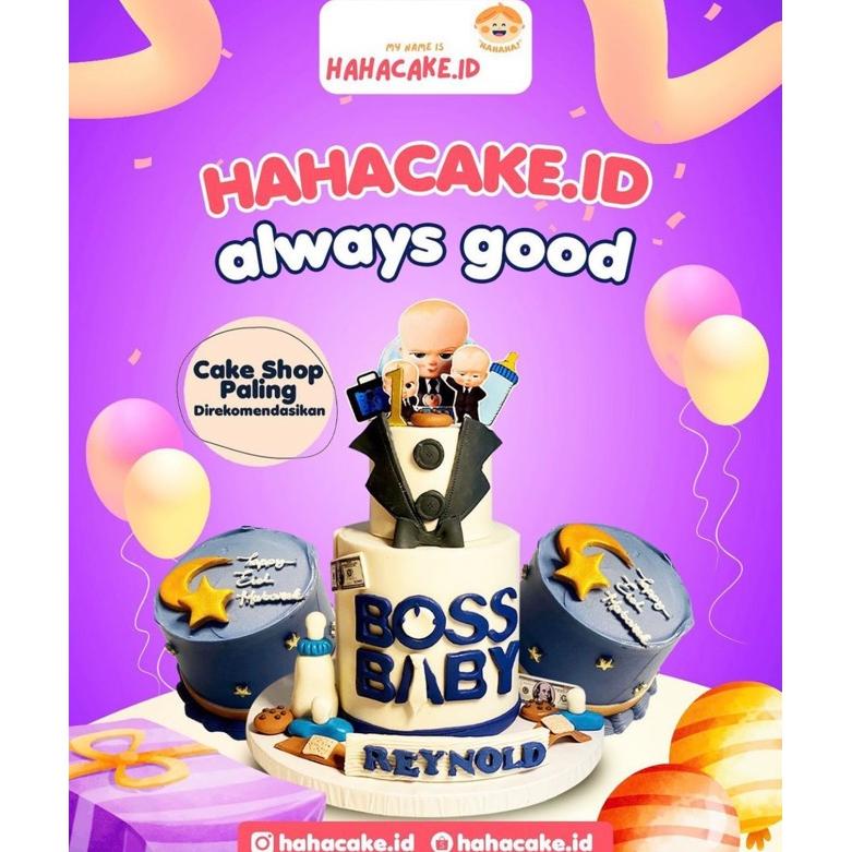 Jual custom cake boss baby/custom kue ulang tahun anak boss baby/kue
