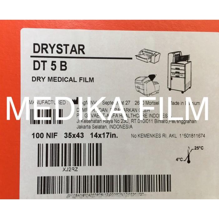 Jual Best Seller Film Ronsen Rontgen Dry/Digital Agfa Drystar Dt5B Size ...