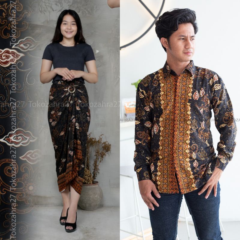 Jual VOL. 2 Couple Rok Lilit Hem Batik Lengan Panjang Kondangan ...