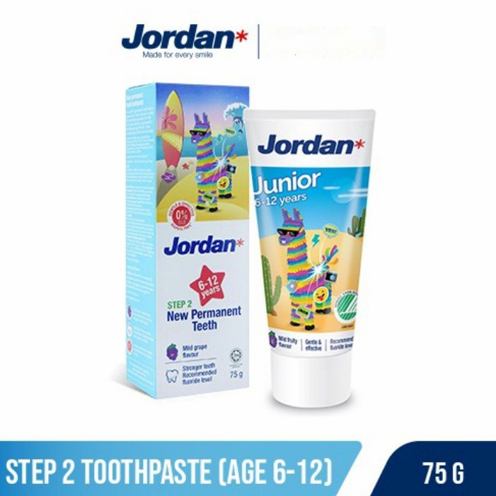 Jual Jordan Toothpaste Kids Step 2 Green Apple 75Gr | Shopee Indonesia