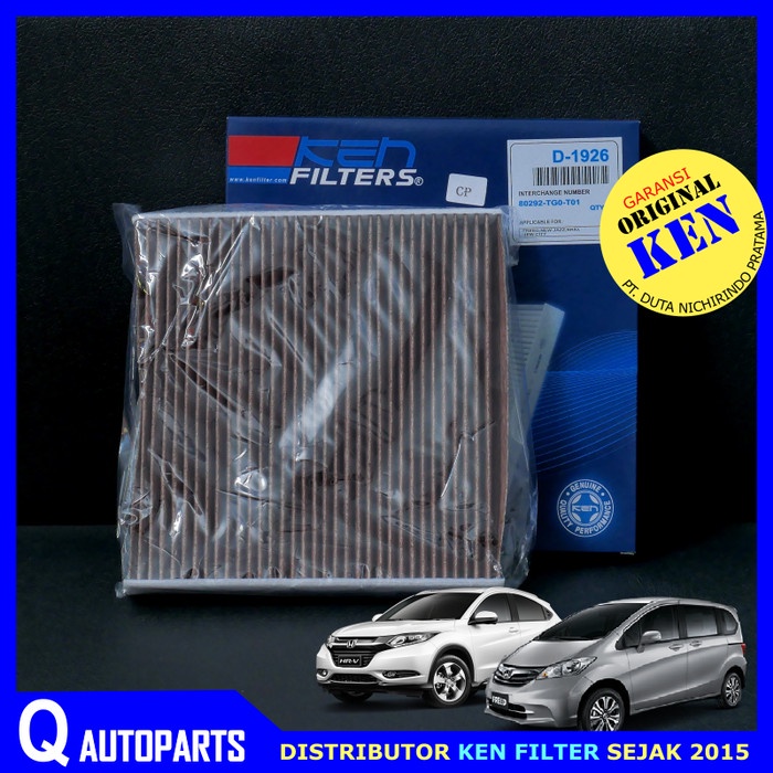 Jual PREMIUM KEN FILTER AC HONDA HRV / FREED. TIPE PREMIUM CARBON ACTIVE ORIGINAL TERBARU