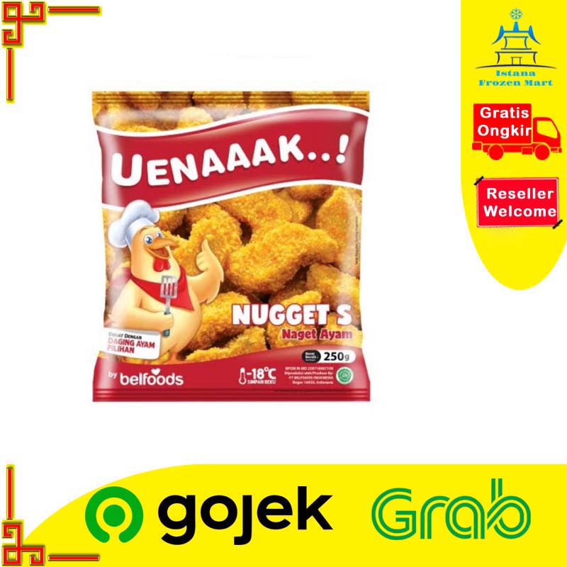 Jual Uenaaak Chicken Nugget S Naget Ayam 250 GR - BELFOODS | Shopee ...
