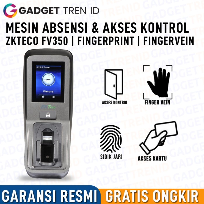 Jual Mesin Absensi Fingerprint Dan Finger Vein Zkteco Fv Bergaransi