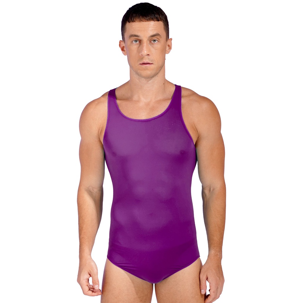 Jual Mens OnePiece Swimsuit Swimwear Wrestling Singlet Leotard Costume