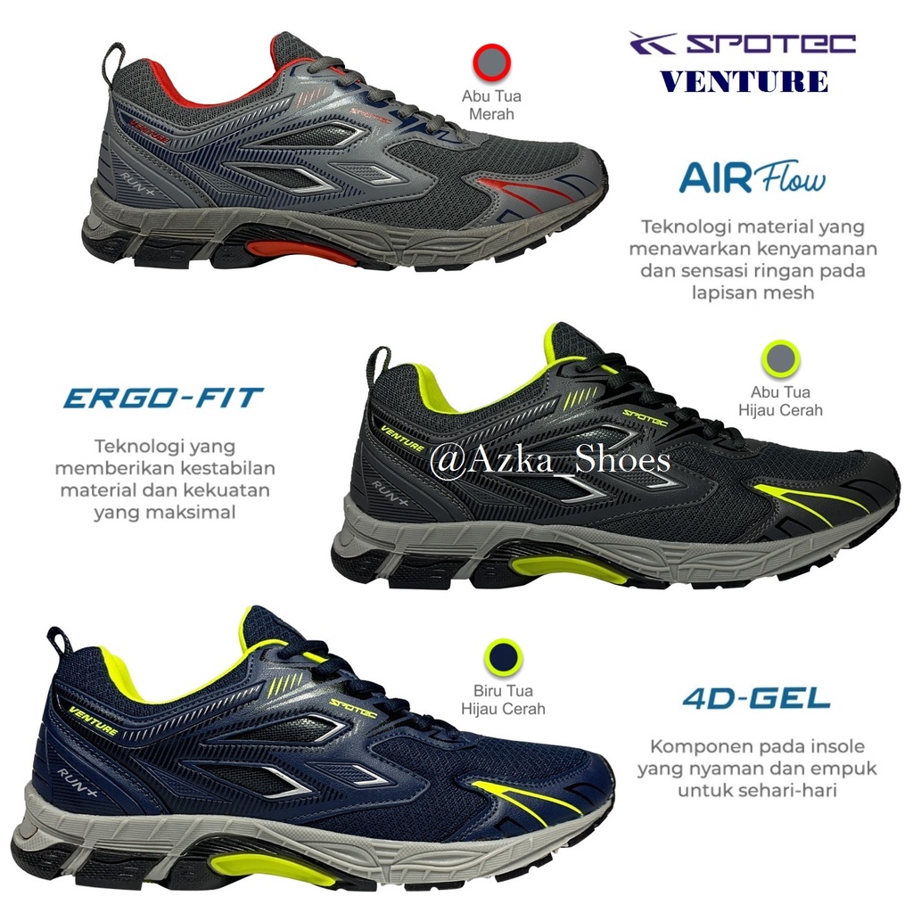 Jual Spotec Venture Sepatu Running Sepatu Lari Sepatu Original